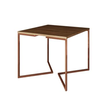 Imagem de Mesa Jantar Industrial Amêndoa Quadrada 90Cm Base Cobre V