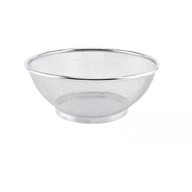 Imagem de 2 Escorredor De Macarrao Massas Arroz Frutas Legumes Em Aço Inox Cesto Alimento Casa E Cozinha(1 PEÇA 25CM)