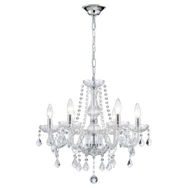 Imagem de ANJIADENGSHI Pequeno Lustre De Cristal, Mini Moderno K9, Luminária Para Sala Jantar, Pendente Teto Quarto, Estar, Cozinha, Ilha, Corredor