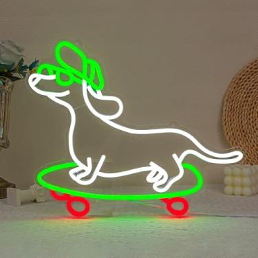 Imagem de SUYUZUR Placa De Neon Para Cachorro Dachshund, Luz Decoração Parede, Filhote Fofo, Animal Led, Placas Coloridas Reguláveis, Quarto Infantil, Bar, Caverna Masculina