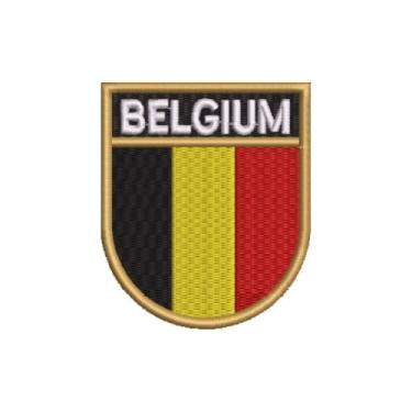 Imagem de BP0215E-001 Bandeira Bélgica Patch Bordado 6,8×8 (D-Arquivo Matriz para bordar.)