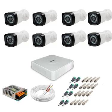 Imagem de Kit Cftv Dvr 8 Câmera Infra vermelho Dvr 8 Ch Full HD - Citrox