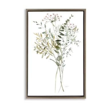Imagem de Stupell Industries Wild Country Herb Bunches Brown Framed Floater Canvas Wall Art Design por Livi Finn, 21 x 31