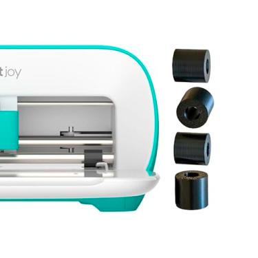Imagem de Pacote com 4 rolos de borracha compatíveis com Cricut Joy – Rolos de compressão de substituição premium para corte suave e preciso – 2 rolos em uso + 2 peças sobressalentes