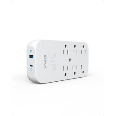 Imagem de Extensor de saída e carregador de parede USB Anker 6 saídas 2 USB