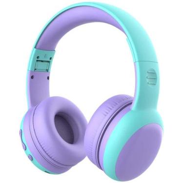 Imagem de Fones de ouvido gorsun Bluetooth Kids com microfone roxo