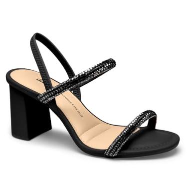 Imagem de Sandália Dakota Y6341 Salto Grosso Alto Pedraria Brilho Feminino