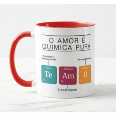 Imagem de Caneca Te Amo O Amor é Química Pura Namorados Casal