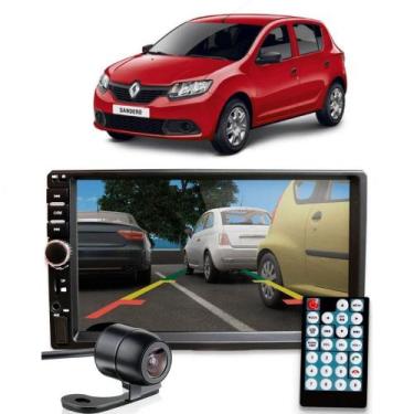 Imagem de Central Multimidia Sandero 2019 Mp5 Espelhamento Moldura Câmera De Ré 