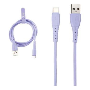 Imagem de Cabo Carregador Turbo Celular Tipo-c Usb Emborrachado 1m - Maketech, A