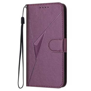 Imagem de FWYANZH Capa carteira para Xiaomi 15 Ultra/15 Pro/15, fecho magnético, capa de couro dobrável, suporte dobrável, proteção à prova de choque, capa interna de TPU, roxo, 15