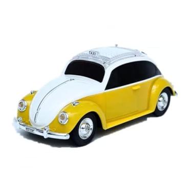 Imagem de Caixa de Som Bluetooth Carro Retrô, 3W RMS, FM, USB, SD Card, TWS, Múltiplas Cores (Amarelo)