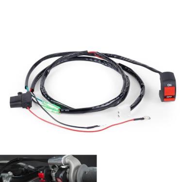 Imagem de NICECNC Cabo de ventilador de interruptor de parada de partida com kit de interruptor de botão liga/desliga compatível com KTM 125-450 XC/SX/XCF/SXF 17-2025 compatível com Husqvarna 125-450 FC/FX/TX
