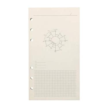 Imagem de Refil de papel A6 Time Planning para fichário de anel redondo de 6 furos A6 de 6 polegadas, pacote com 1