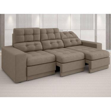 Imagem de Sofá Jobim 2,05m Assento Retrátil e Reclinável Velosuede - NETSOFAS