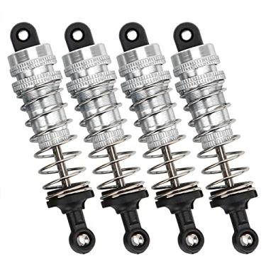Imagem de Drfeify 1/12 RC METAL CHOQUE METAL DURBORDE DURIVANTE AJUSTÁVEL Damper DA MURPA 4 PACOLE PARA MN G500/ RC CARROS, LEVILA DE ALUMINO 80mm Struts DE Amortecedor DE Amortecedor Damper (Prata)