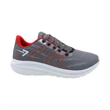 Imagem de Tênis Masculino Running Box 200 Chumbo E Vermelho, Grafite, Vermelho, 