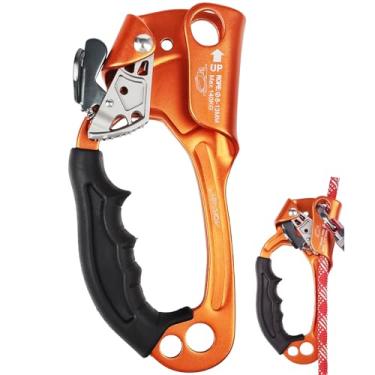 Imagem de AOKWIT Equipamento de escalada de liga de alumínio com certificação UIAA e CE, equipamento de rapel forte para escalada de árvores, arborista, resgate, montanhismo, espeleologia (laranja esquerdo 1)