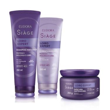 Imagem de Eudora Kit Siàge Loiro Expert: Shampoo 250ml + Máscara 250g + Condicionador 200ml
