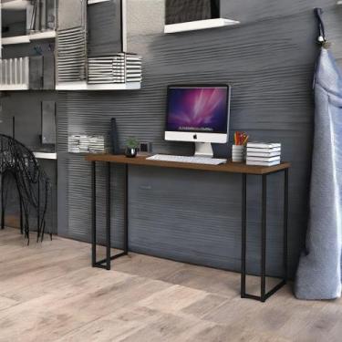 Imagem de Mesa Estudo 120cm pés Pretos Modelo luxo Escritorio - D+MOB, Imbuia