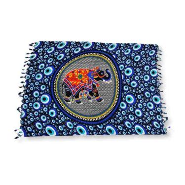 Imagem de Canga e Saída de Praia Poliéster Olho Grego com Elefante - Sarat Moda 