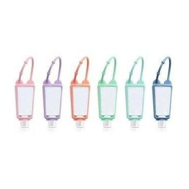 Imagem de 12 Porta Alcool Gel Frasco Portatil Mochila Chaveiro Bolsa - OEM