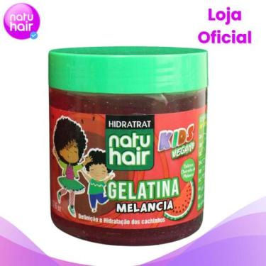 Imagem de Gelatina de Melancia Kids Vegano Natuhair 500g Super Modeladora Antifr