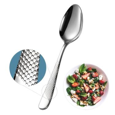 Imagem de Xideman Conjunto De 12 Colheres Chá Marteladas Premium (6,7"), Aço Inoxidável 18/10, Colher Pequena Durável, Sobremesa Polidas Com Espelho, Talheres Para Casa, Cozinha, Restaurante (Prata)