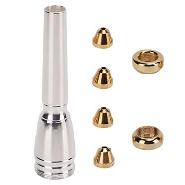 Imagem de Bocalista de trompete Conjunto de trompete de metal polido profissional 3c 3b 2c 2b para acessórios de instrumentos de bronze para jogadores iniciantes a avançados
