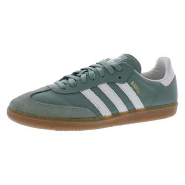 Imagem de adidas Tênis feminino Gazelle Indoor, Verde prateado/branco giz e verde, 36