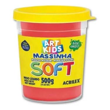 Imagem de Massinha de Modelar Soft 500G Art Kids Acrilex, Vermelho