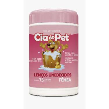 Imagem de Lenço Umedecido Para Cachorros Fêmea 75 Unidades - Cia Do Pet