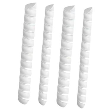 Imagem de WeiLaiKeQi 4x Capa protetora de tronco de árvore flexível, fácil de usar, resistente, portátil, capa protetora de plantas, proteção de vida selvagem, espiral, Branco