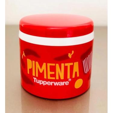 Imagem de Porta Tempero Mesa Pimenteiro Vermelho Estampa de Pimentas