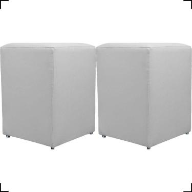 Imagem de Kit 2 Puff Dado Decorativo Para Sala Recepção Penteadeira Material Sintético Cores
