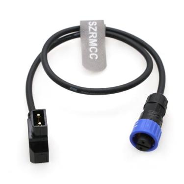 Imagem de SZRMCC Cabo de alimentação de bateria de 2 pinos para D-Tap V para Aputure Amaran P60c /P60x luz LED bicolor