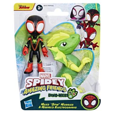 Imagem de Bonecos Marvel Spidey Friends - Miles Spin e Electrosaurus HASBRO