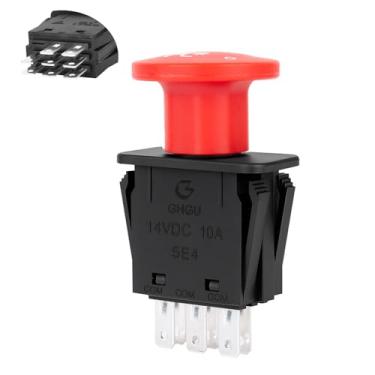 Imagem de Interruptor de embreagem de cortador de grama de 10 AMP com 8 terminais para Delta 6204 6201 Pto Switchs compatíveis Hustler Dixie Chopper Husqvarna peças clássicas RZT Pro Series SZT Pro Series Zee 2