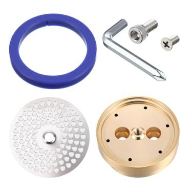 Imagem de Funrous Kit de ajuste de latão compatível com Gaggia Classic Ga200im Precision Shower Screen & Holder Group Head Kit de substituição para máquina de café com parafusos de aço inoxidável de vedação de