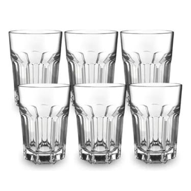 Imagem de Jogo com 6 Copos de Vidro em Relevo (360ml)