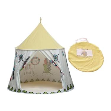 Imagem de simhoa Jogue barraca para crianças brinquedo crianças brincam tenda portátil tereepee infantil castelo clayhouse para churrasqueiras de creche carnavais, Bege