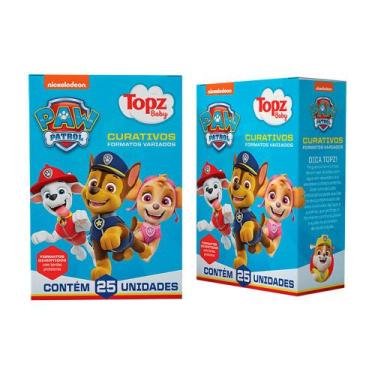 Imagem de Curativos Topz Baby Patrulha Canina Formatos Variados Com 25 Unidades