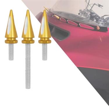 Imagem de HDBUBALUS Parafusos de carenagem de motocicleta Parafuso de acabamento de para-brisa Parafusos de ponta de para-brisa Apto para Harley Touring Electra Glide Street Glide Trike 2014-UP Amarelo