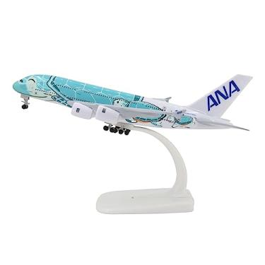 Imagem de TANG DYNASTY 1:400 Standard Edition A380 Ana Sea Turtle Metal Avião Modelo Avião De Brinquedo Modelo De Avião (Verde)