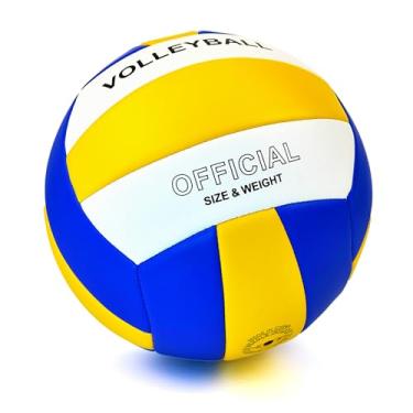 Imagem de UERMAPTE Voleibol, tamanho 5, voleibol, macio, PU, praia, voleibol, impermeável, para treinamento interno e externo, bola de jogo de vôlei para iniciantes, adolescentes e adultos (1)