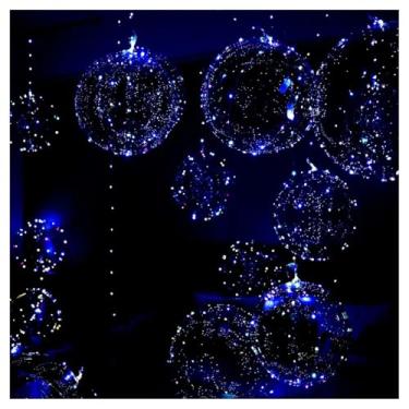 Imagem de Balões de LED iluminados, pacote com 12 baterias de célula de balão de festa 61 cm, 3 modos com cordão de luzes intermitentes, balões transparentes, para decorações de aniversário de casamento (4 cores)