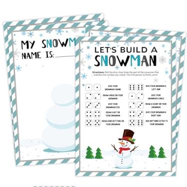 Imagem de Jogo de boneco de neve, jogo de rolar dados e jogos de cartas de boneco de neve para famílias e adolescentes, perfeito para sala de aula, quebra-gelos de construção de equipe, atividade de inverno