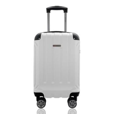 Imagem de Mala Rígida De Fibra 360° Tamanho Bordo PP - Gladiador - A5 (Branca)