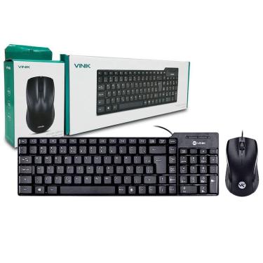 Imagem de Kit Teclado E Mouse Vinik, Usb, Abnt2, 1000 Dpi, Preto