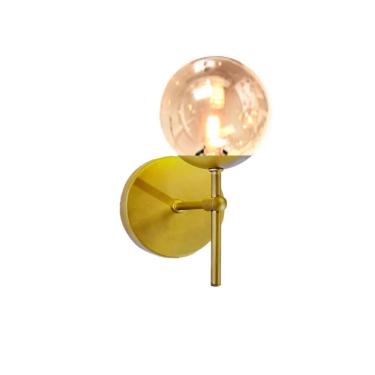 Imagem de Arandela Moderna Jabuticaba Dourada Globo Bola De Vidro Tran